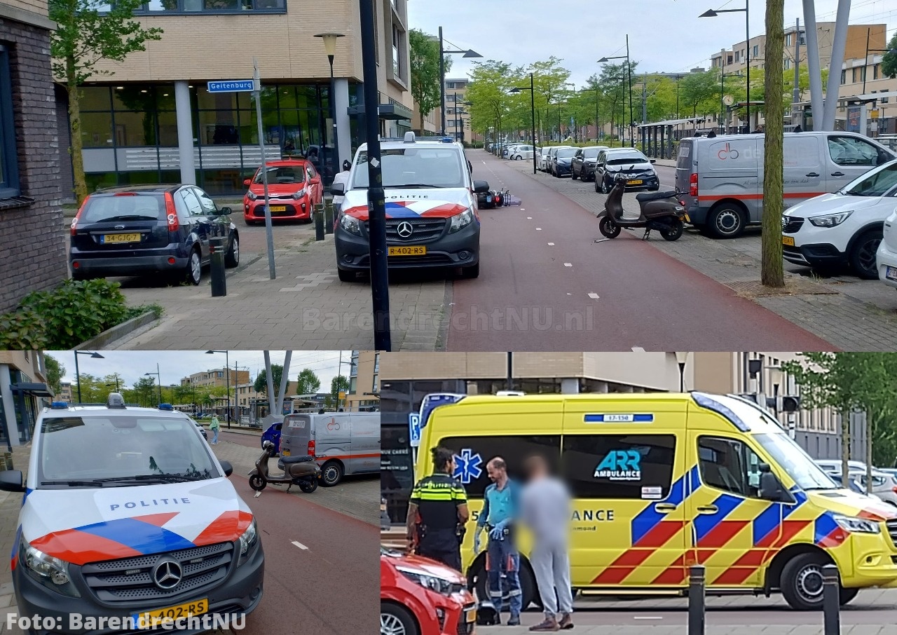 Aanrijding tussen twee scooters op Avenue Carré, ambulance ter plaatse