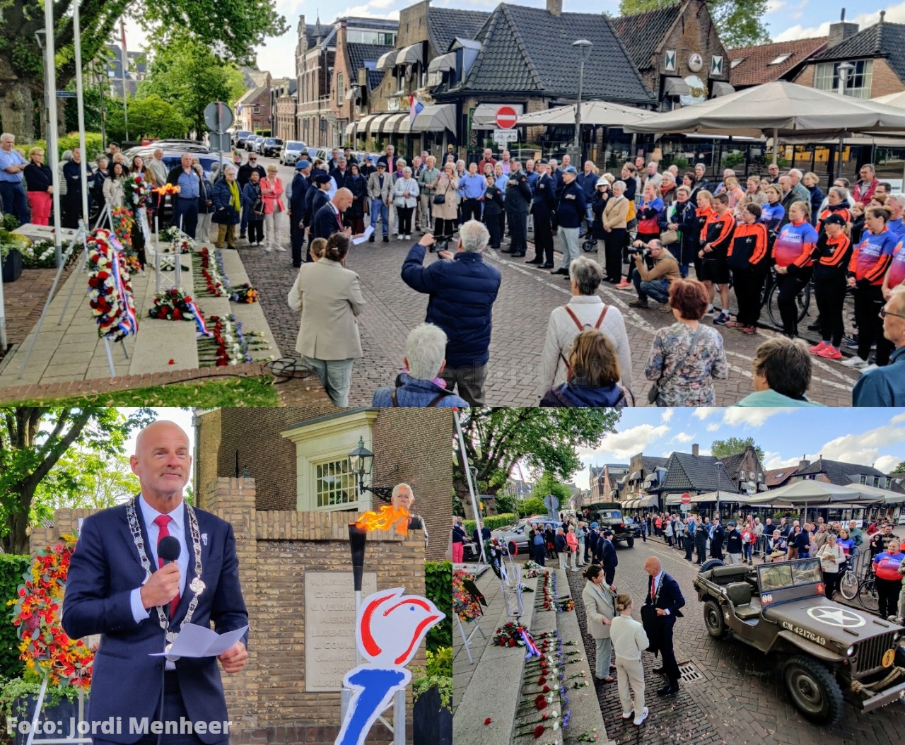 Bevrijdingsvuur ontstoken bij het monument op het Doormanplein