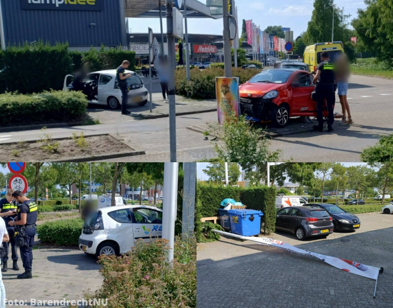 Live: Aanrijding auto en brommobiel aan de Asserstraat naast de McDonalds Barendrecht