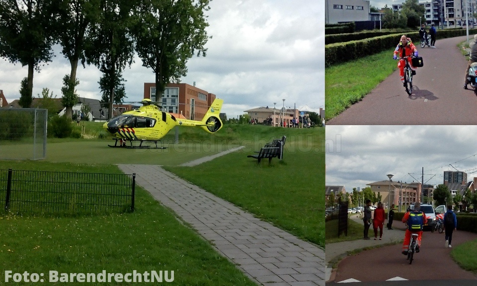 Traumahelikopter geland langs Voordijk voor medische noodsituatie aan de Cipreshout