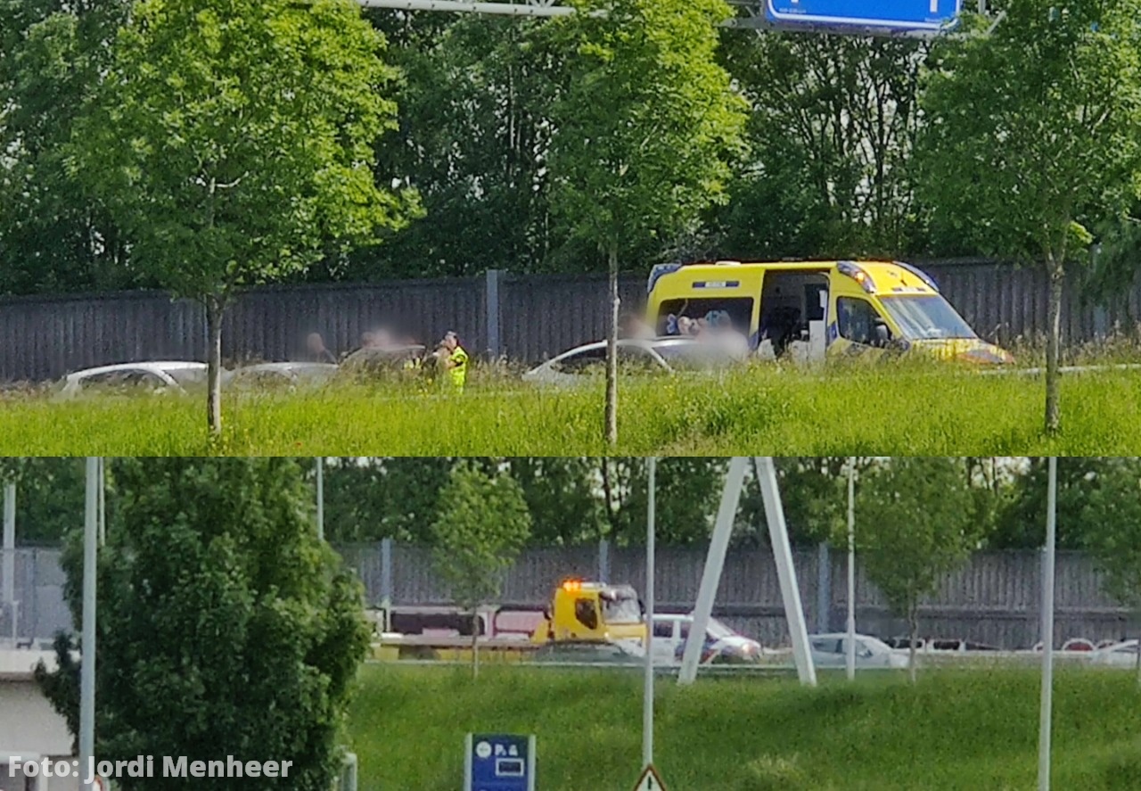 Ongeval vlak voor afrit Carnisselande thv IKEA, extra vertraging voor verkeer