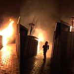 Schuur afgebrand in achtertuin van woning aan de Louisapolder