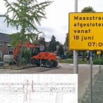 Afsluitingen en omleidingen in juni en juli door werkzaamheden in de Maasstraat