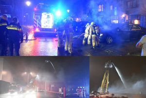 Autobrand Eikenwede, uitslaande brand bedrijf Dierenstein en schutting in brand Van der Hoekleede
