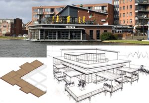 Plan voor terras op het water bij Japans restaurant Mizumi aan het Havenhoofd