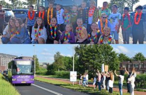 Leerlingen groep 8 van CBS Smitshoek nemen afscheid van basisschool met rit in feestbus