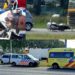 Motorrijder tussen vrachtwagen en auto bij kettingbotsing op IJsselmondse Randweg