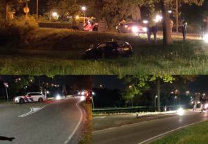 Automobilist raakt lichtmast en belandt naast de Dierensteinweg