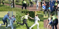 Jeugd op de vlucht voor de politie tijdens The Hunt