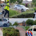 VIDEO: Man ramt politie met gestolen auto, rijdt zich klem op fietsersbrug Meerwedesingel en slaat te voet op de vlucht