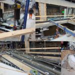 Nieuwe rolbanden in winkelcentrum Carnisse Veste gehesen, Lidl supermarkt krijgt vorm