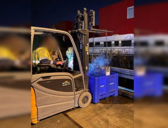 Accupakket van elektrische heftruck in brand bij The Greenery Barendrecht