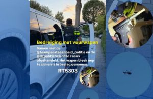 Bedreiging met vuurwapen, zwaarbewapende politie eenheid gaat woning binnen aan Olmenwede