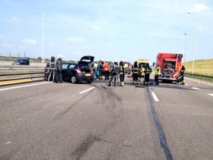 Zwaargewonde bij ongeluk op de A15 thv Barendrecht