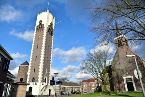 Watertoren en Dorpskerk in Oude Dorpskern Barendrecht