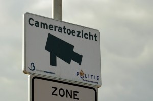 Bord cameratoezicht gemeente Barendrecht en Politie