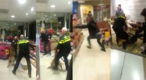 Video: Politie(hond) en omstanders overmeesteren verwarde man in tankstation Portland