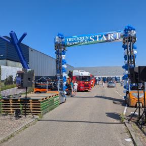 Truckrun op het start terrein