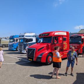 Truckrun op het start terrein