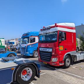Truckrun op het start terrein