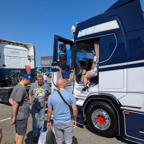 Truckrun op het start terrein