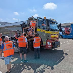 Truckrun op het start terrein