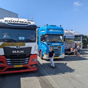Truckrun op het start terrein