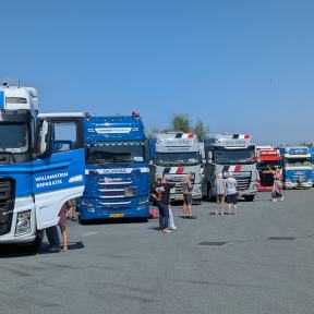 Truckrun op het start terrein
