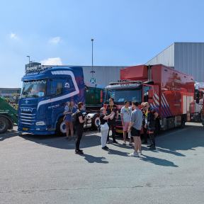 Truckrun op het start terrein
