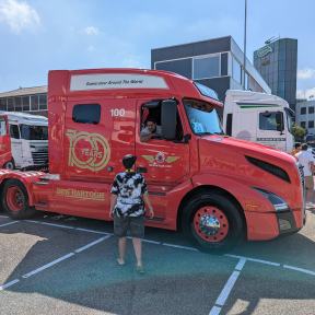 Truckrun op het start terrein