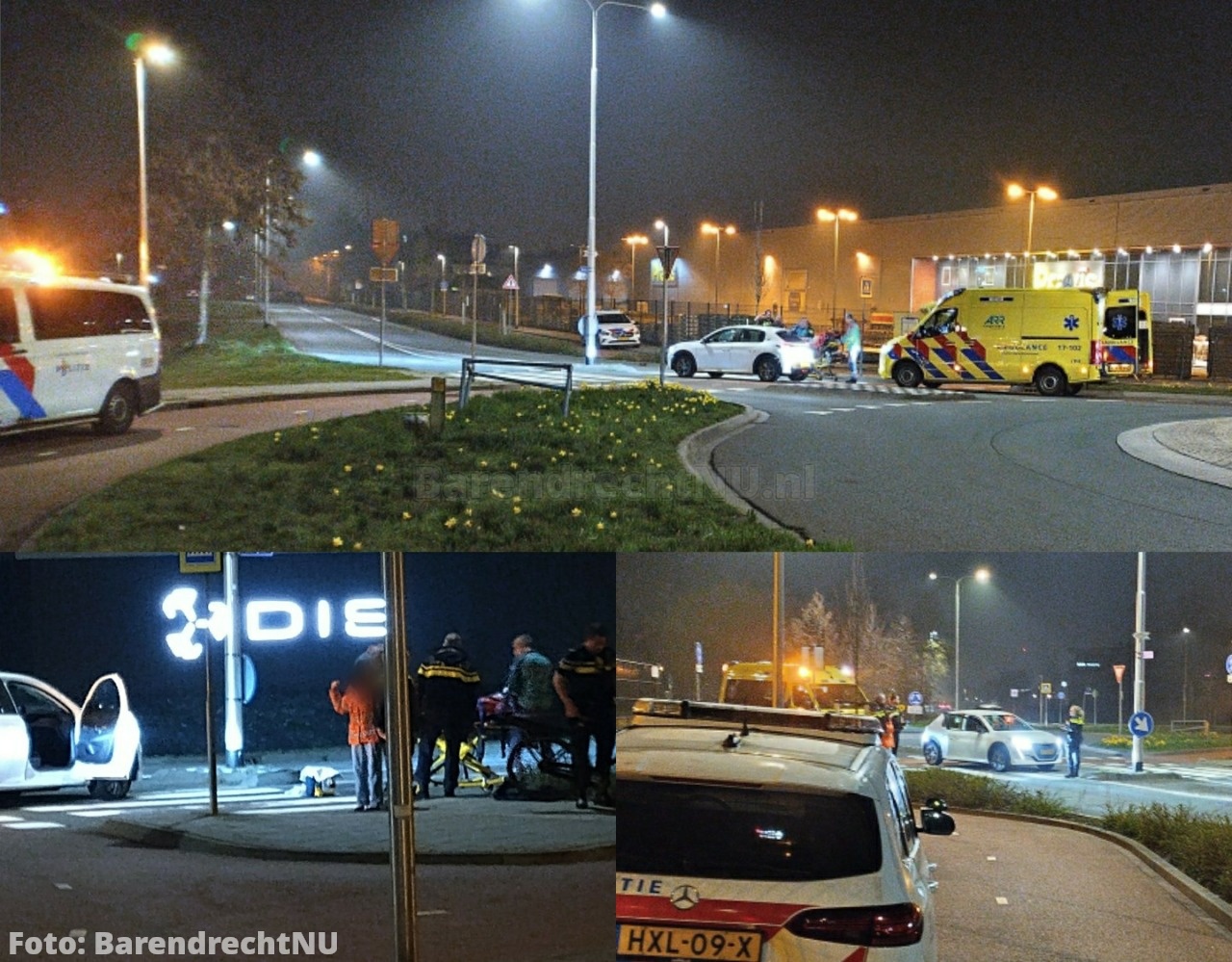 Aanrijding auto/fiets op rotonde bij de Breslau