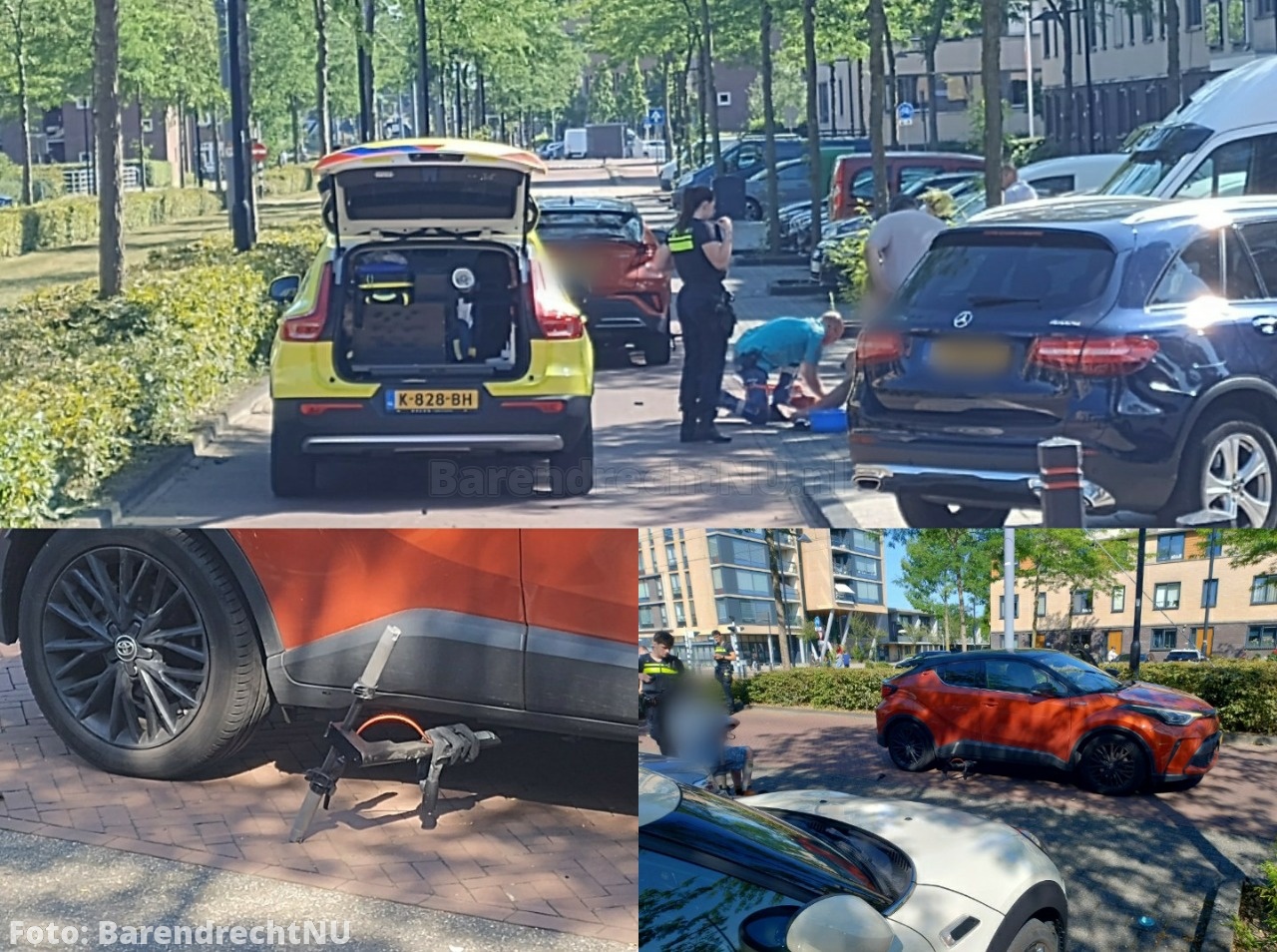 Live: Elektrische step onder auto terecht gekomen bij ongeval op kruising Avenue Carré / Konijnenburg
