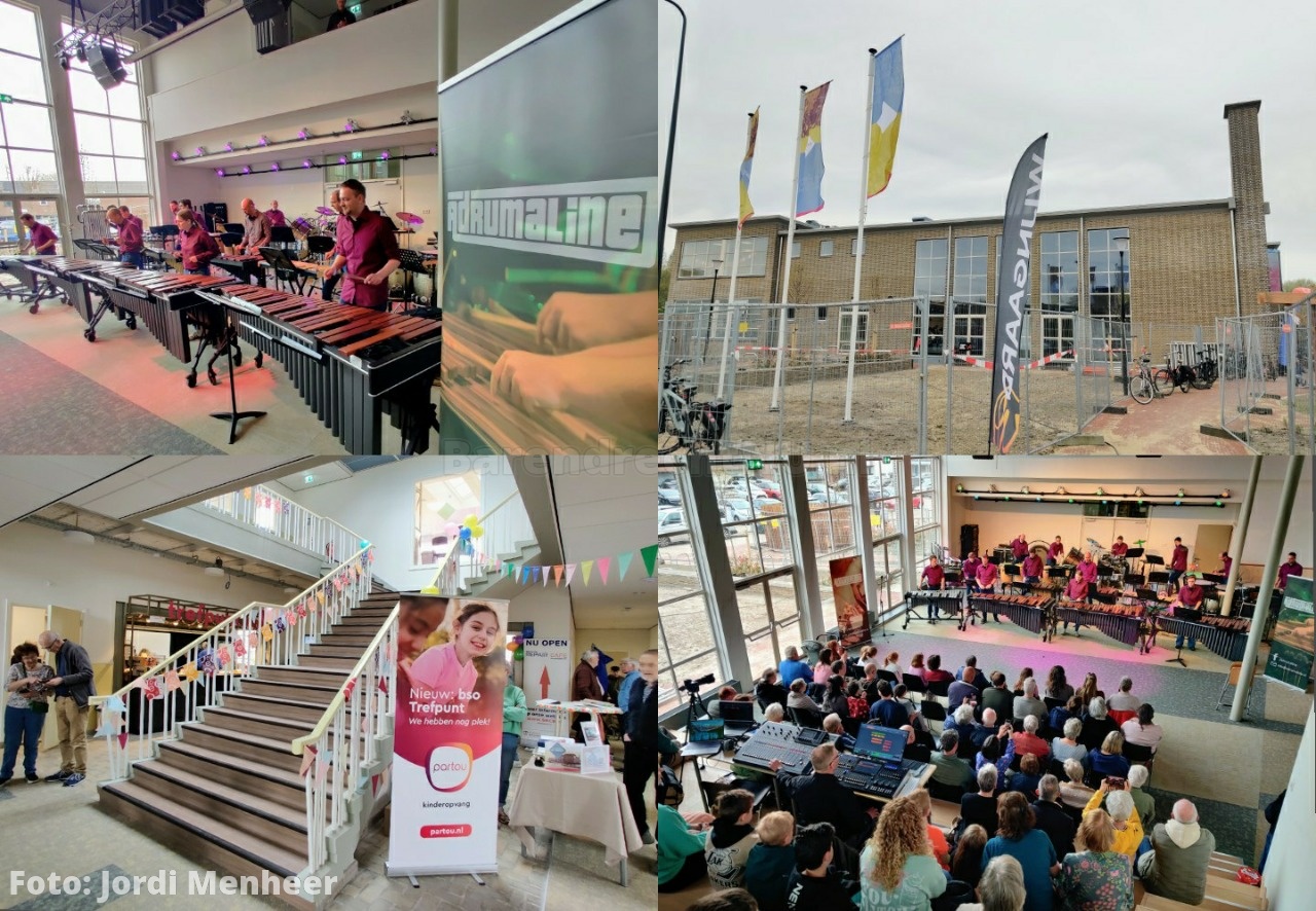FOTO: Open dag in het nieuwe Trefpunt zojuist begonnen met optreden door Adrumaline