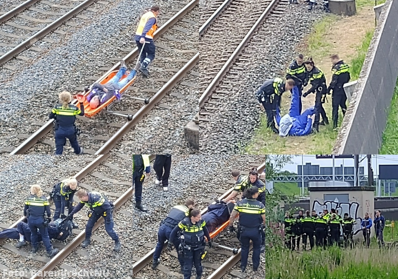 Personen op het spoor thv Vrijenburgviaduct vrijwel direct weggehaald