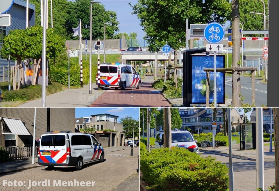 Achtervolging van rode crossmotor, politie doorzoekt wijk Nieuweland