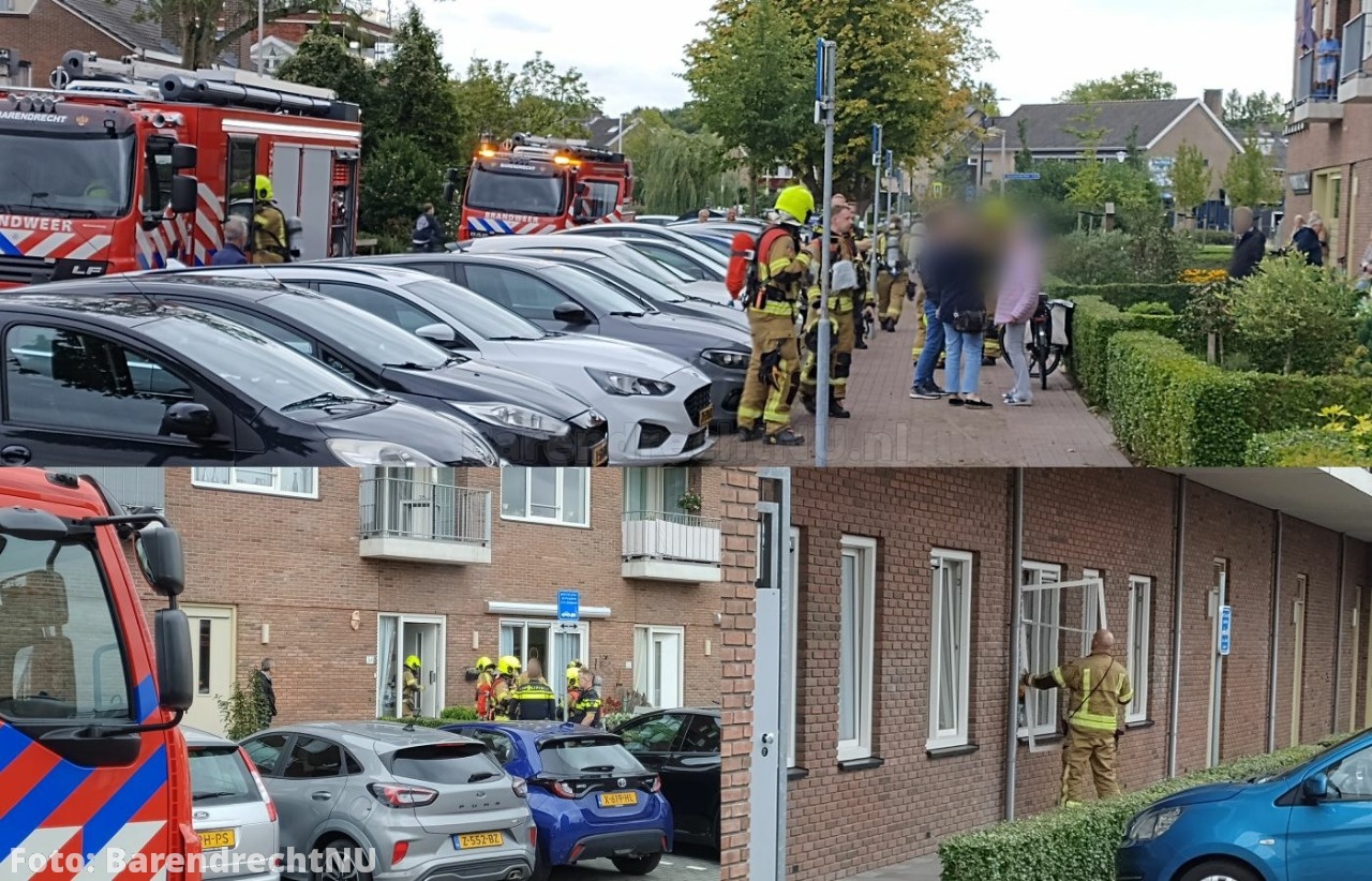 Live: Brand in appartement aan de Maasstraat, brand uit, ambulance ter plaatse