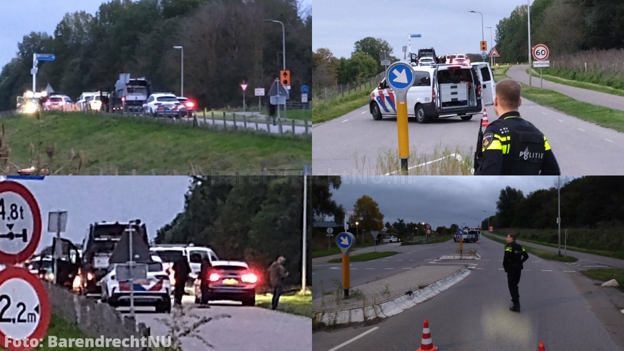 Grote politie inzet aan de Achterzeedijk / Oude Maas, hulpverlening aan persoon