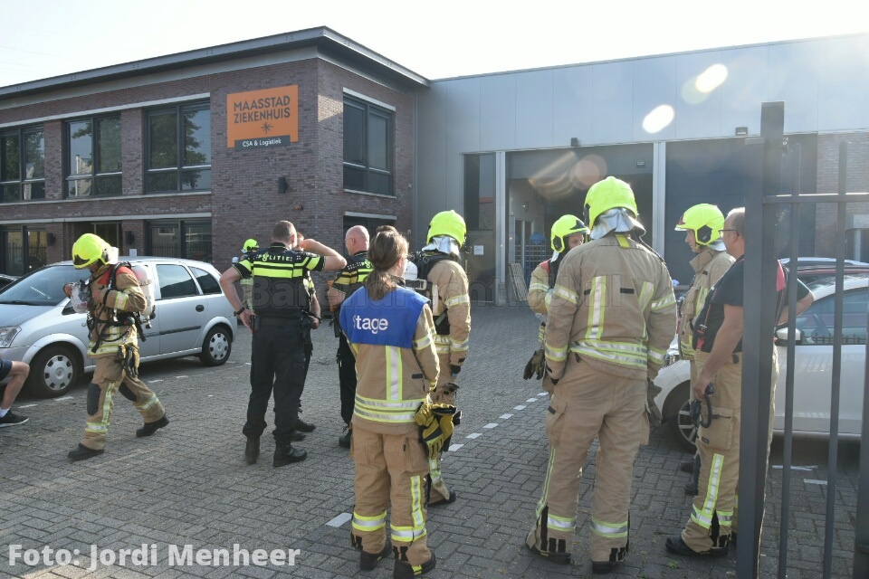 Brand in de oven bij de logistieke afdeling van het Maasstad Ziekenhuis aan de Deventerseweg