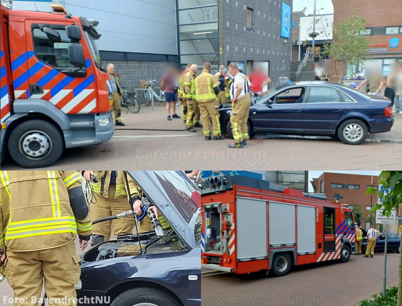 Live: Melding van autobrand bij de Middenbaan, brandweer blust na
