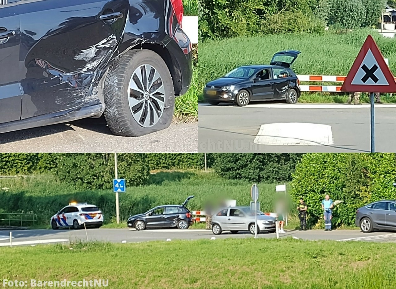 Aanrijding tussen 2 personenauto's op kruising Noldijk / Stationsweg