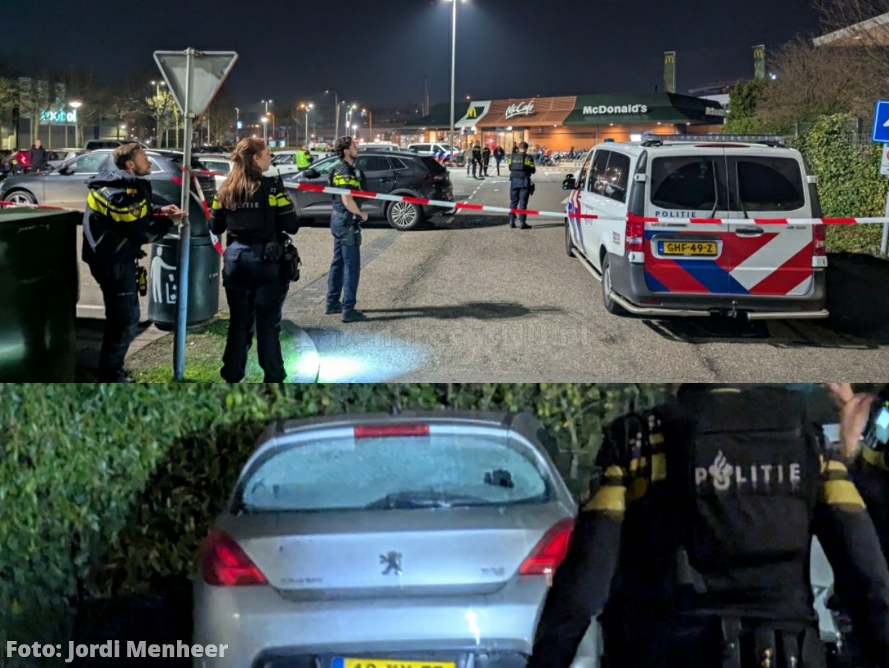 Live: Schietpartij op de parkeerplaats van de McDonalds Barendrecht aan de Van Der Waalsweg