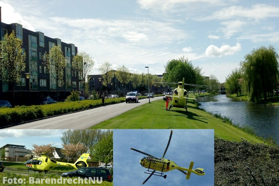 Traumahelikopter geland langs de Noordersingel ivm medische noodsituatie aan de Hazelaarwede