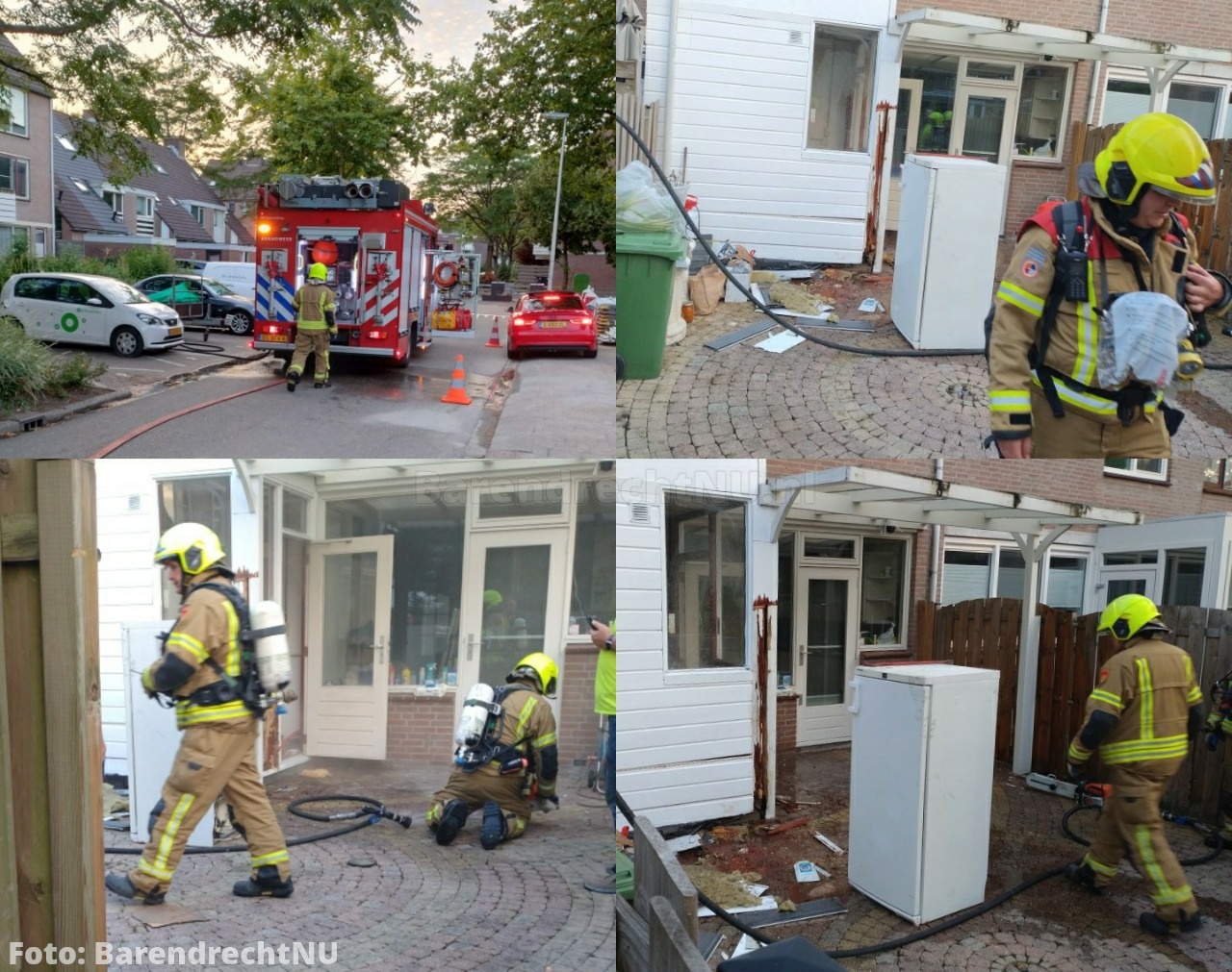 FOTO: Brand in schuurtje voor woning aan de Koperwiek