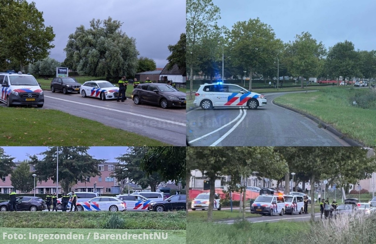 FOTO: Aanhouding met veel politie inzet op de Portlandsebaan