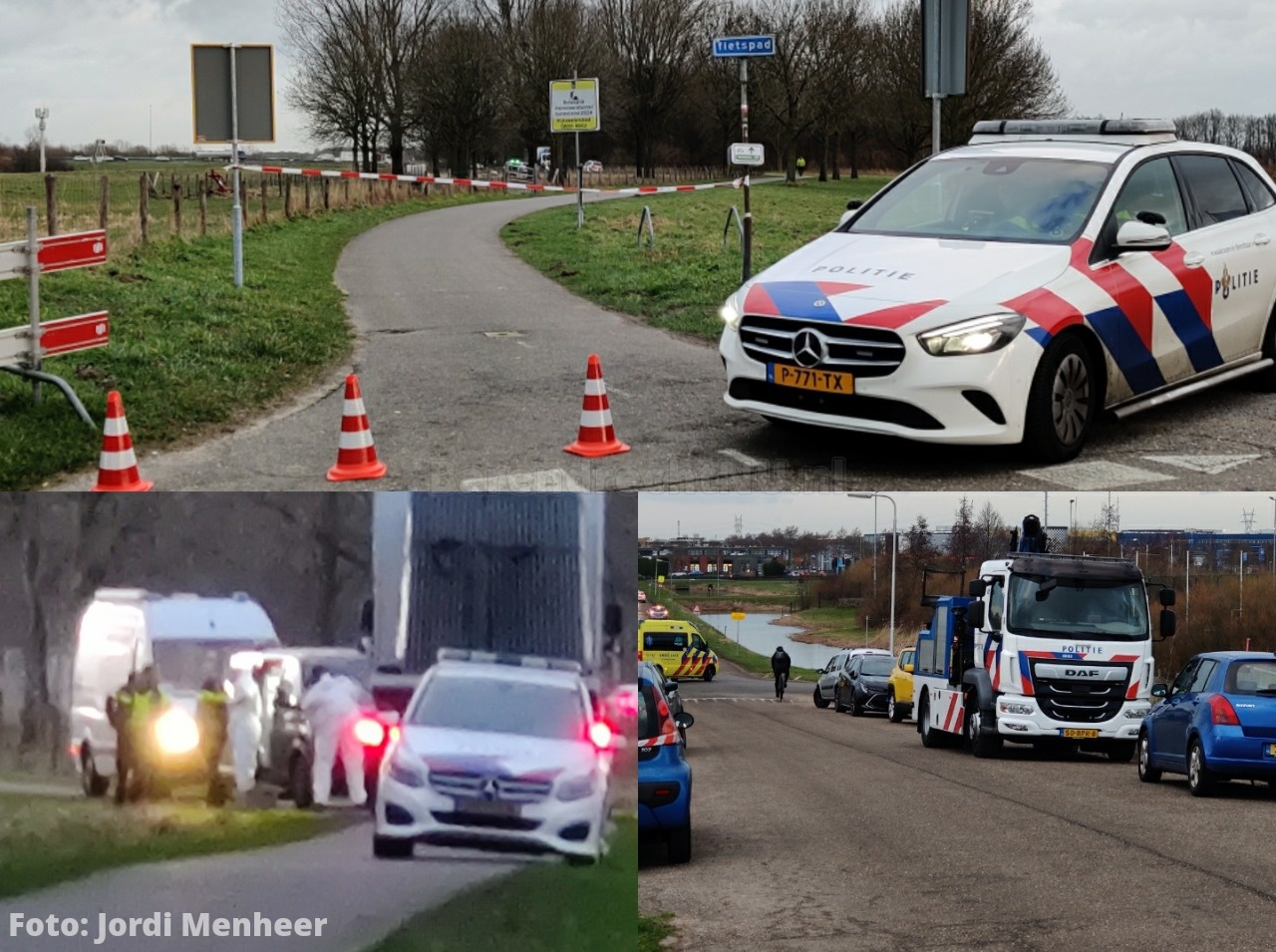 Politie onderzoekt aangetroffen stoffelijk overschot bij het Oude Maas pad