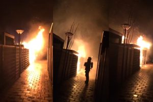 Schuur afgebrand in achtertuin van woning aan de Louisapolder