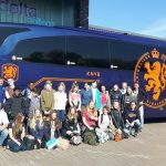 Schoolreisje in bus van Nederlands Elftal voor leerlingen klas 1C Edudelta College