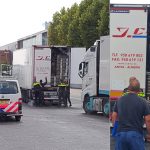 Gebonk uit vrachtwagen: 6 verstopte personen en chauffeur aangehouden op de Veilingweg