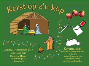 17 dec: Gratis musical 'Kerst op z'n kop' door kinderen van 4 t/m 12 jaar in Carnisse Haven