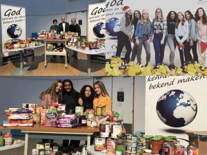 Voedselinzamelingsactie door Calvijn Focus Beroepsacademie voor vluchtelingen